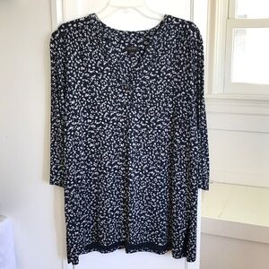 J. JILL Floral Tunic Wearever Collection Women’s Size Large